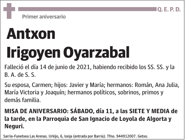 Antxon Irigoyen Oyarzabal