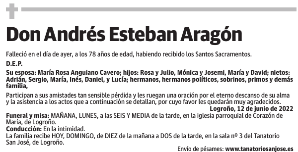 Don  Andrés  Esteban  Aragón