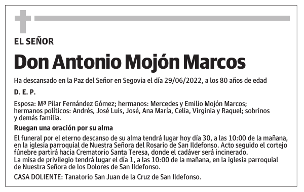 Don Antonio Mojón Marcos