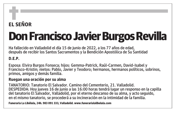 Don Francisco Javier Burgos Revilla