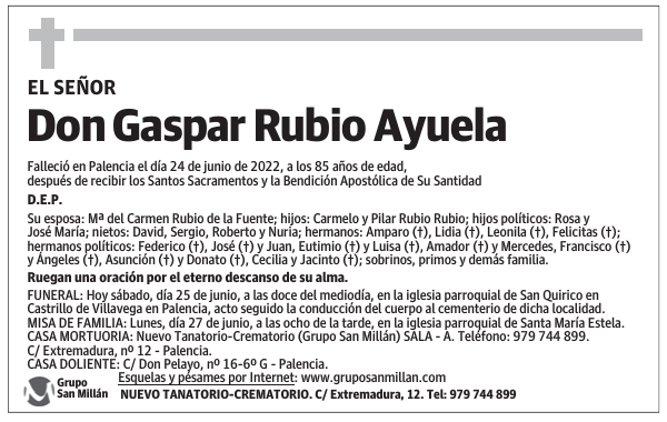 Don Gaspar Rubio Ayuela