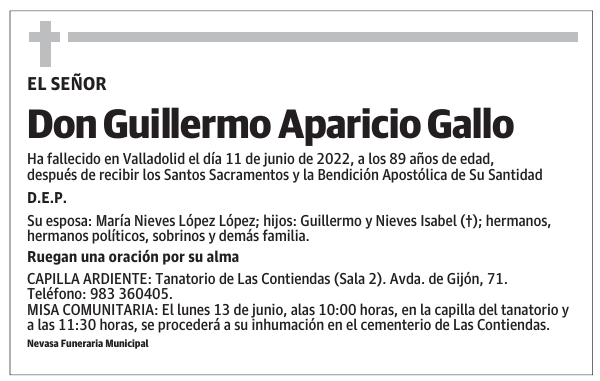 Don Guillermo Aparicio Gallo