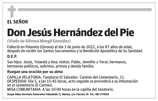 Don Jesús Hernández del Pie