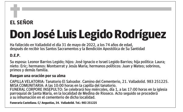 Don José Luis Legido Rodríguez