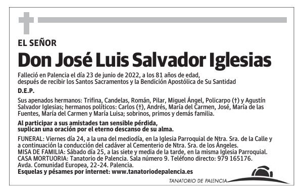 Don José Luis Salvador Iglesias