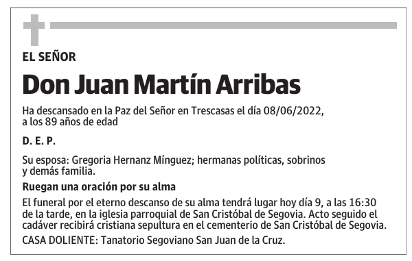 Don Juan Martín Arribas