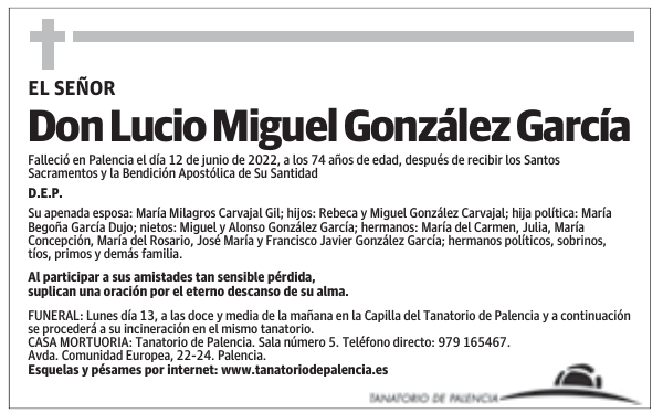 Don Lucio Miguel González García