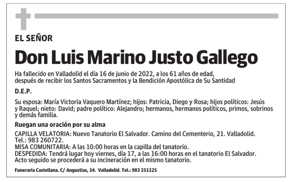 Don Luis Marino Justo Gallego