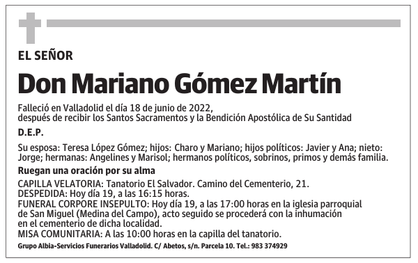 Don Mariano Gómez Martín