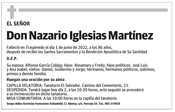 Don Nazario Iglesias Martínez