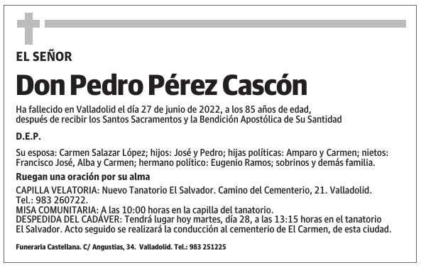 Don Pedro Pérez Cascón