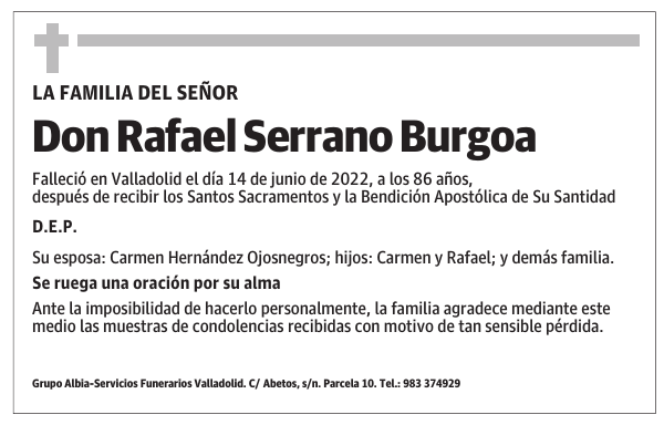 Don Rafael Serrano Burgoa