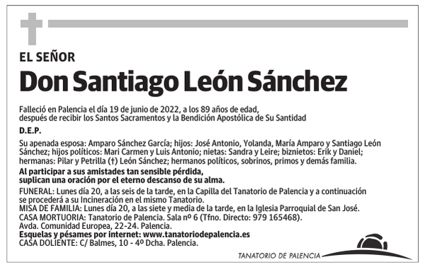 Don Santiago León Sánchez