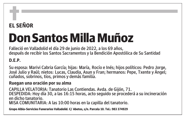 Don Santos Milla Muñoz