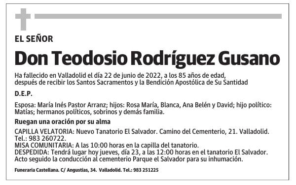 Don Teodosio Rodríguez Gusano