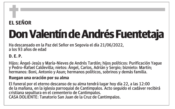Don Valentín de Andrés Fuentetaja