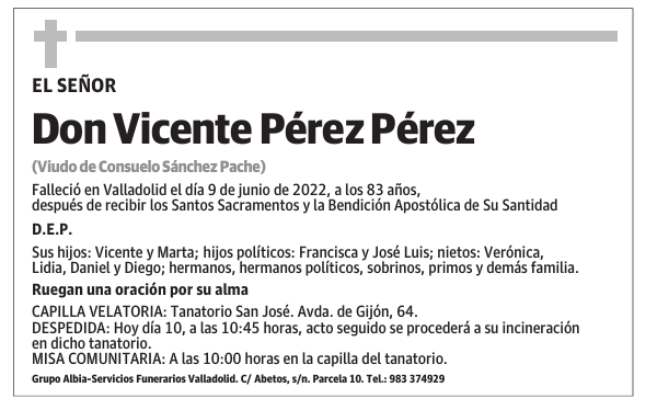 Don Vicente Pérez Pérez