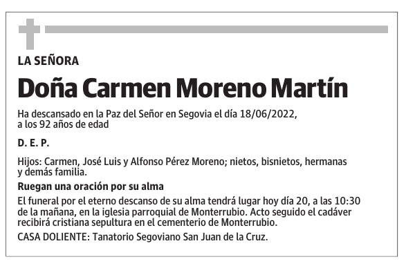 Doña Carmen Moreno Martín