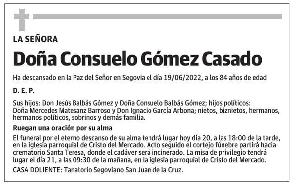 Doña Consuelo Gómez Casado
