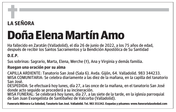 Doña Elena Martín Amo