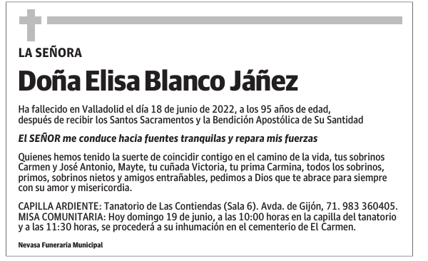 Doña Elisa Blanco Jáñez