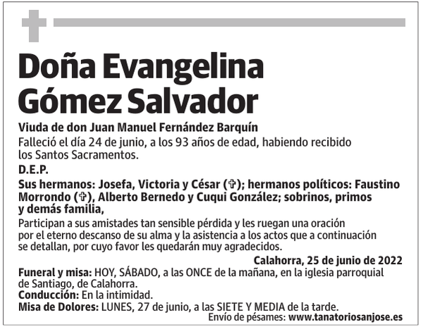Doña  Evangelina  Gómez  Salvador