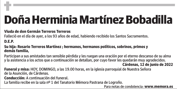 Doña  Herminia  Martínez  Bobadilla