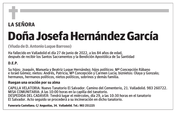 Doña Josefa Hernández García