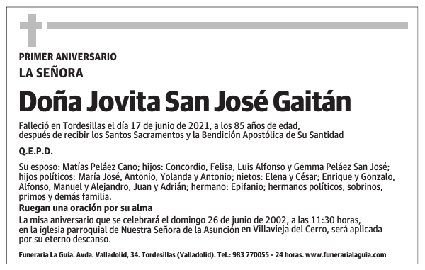 Doña Jovita San José Gaitán