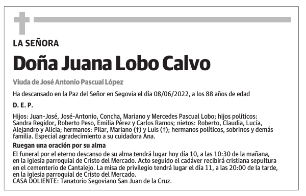 Doña Juana Lobo Calvo
