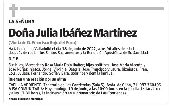 Doña Julia Ibáñez Martínez