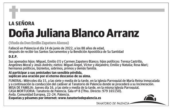 Doña Juliana Blanco Arranz