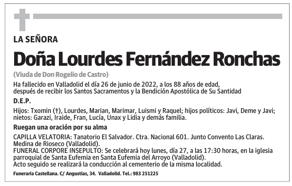 Doña Lourdes Fernández Ronchas