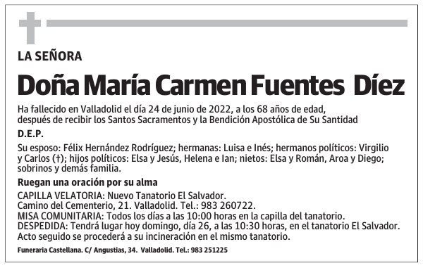 Doña María Carmen Fuentes Díez