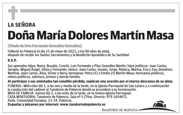 Doña María Dolores Martín Masa