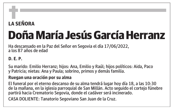 Doña María Jesús García Herranz