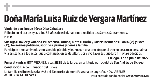 Doña  María  Luisa  Ruiz  de  Vergara  Martínez