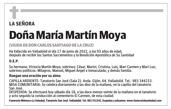 Doña María Martín Moya