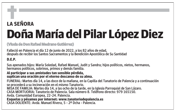 Doña María del Pilar López Diez