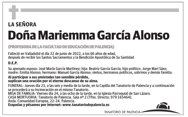 Doña Mariemma García Alonso