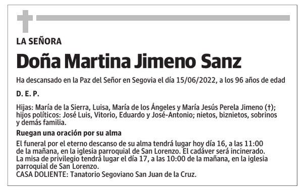 Doña Martina Jimeno Sanz