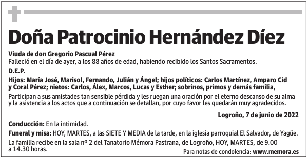 Doña  Patrocinio  Hernández  Díez