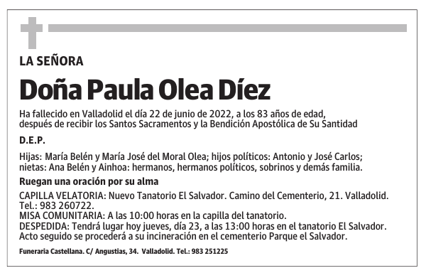 Doña Paula Olea Díez