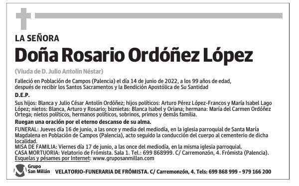 Doña Rosario Ordóñez López