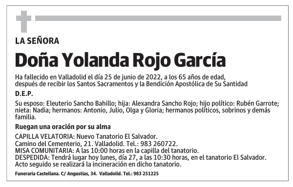 Doña Yolanda Rojo García