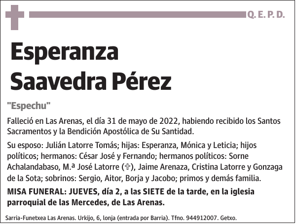 Esperanza Saavedra Pérez