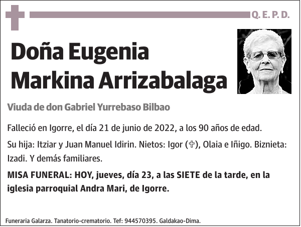 Eugenia Markina Arrizabalaga