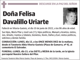 Felisa  Davalillo  Uriarte