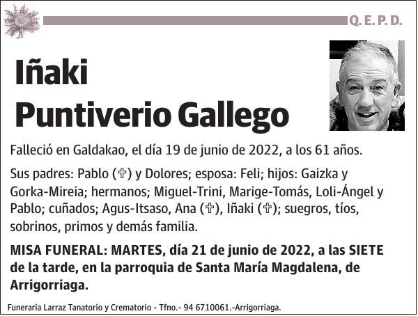 Iñaki Puntiverio Gallego