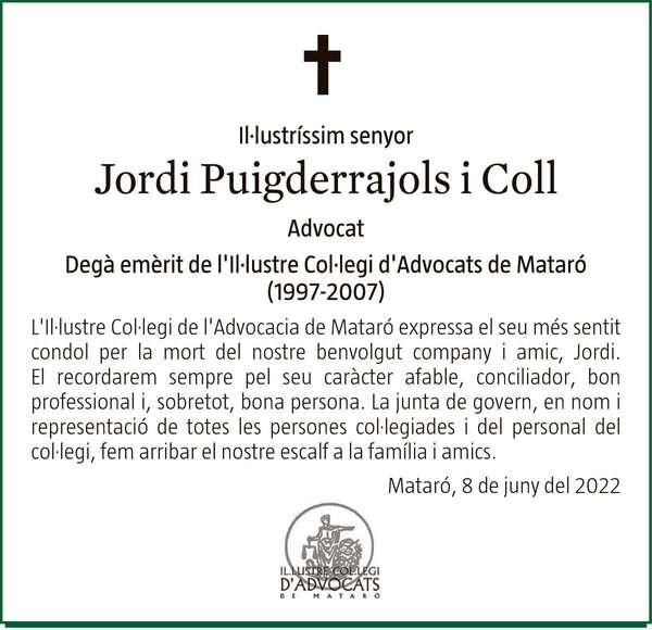 JORDI  PUIGDERRAJOLS  COLL